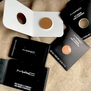 4 MAC eyeshadow and containers